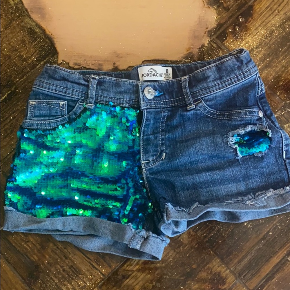 Girls mermaid sequin shorts